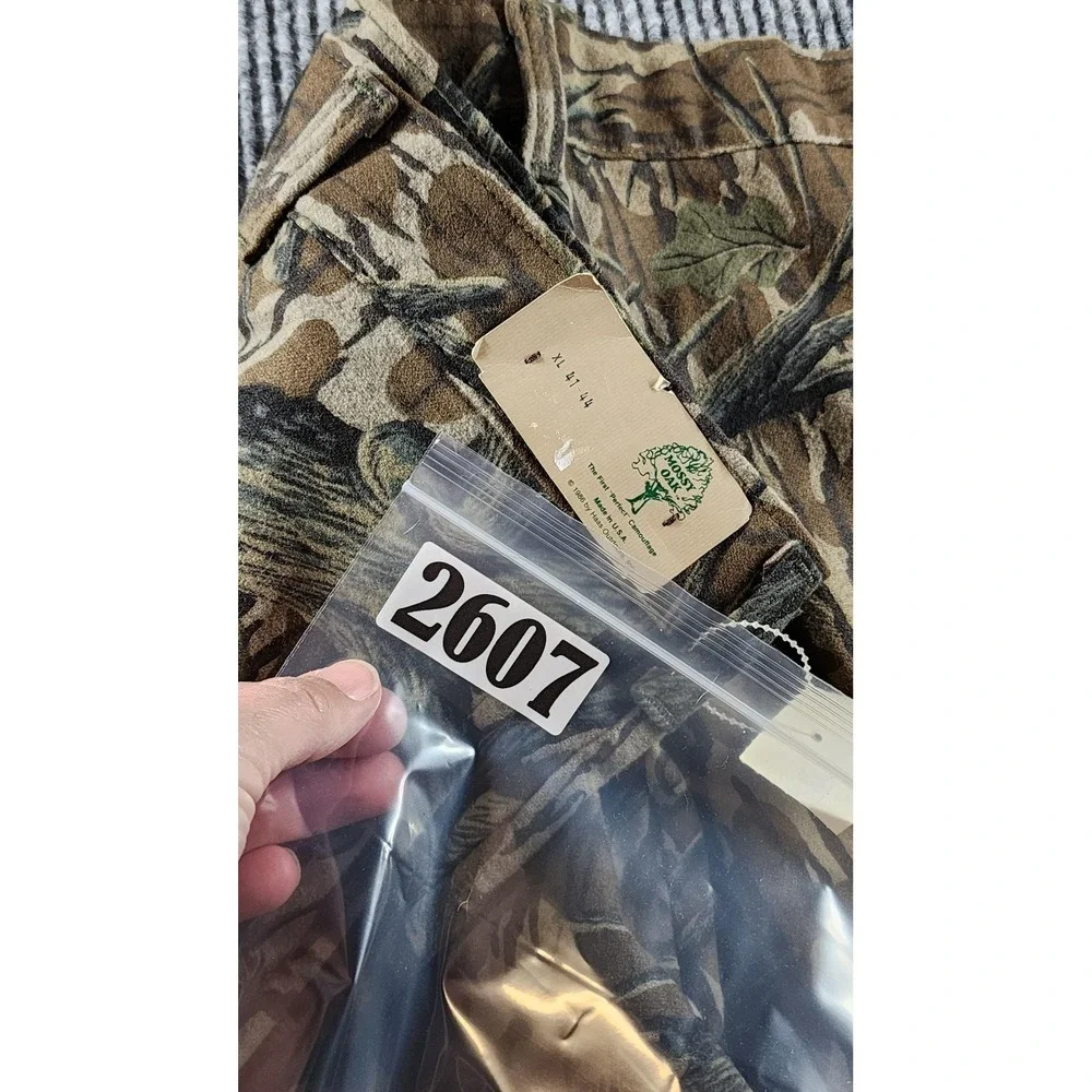Vintage Mossy Oak Pants Mens 44x31 Treestand Camo Cargo Adjustable NWT 1986 USA